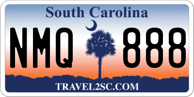SC license plate NMQ888