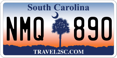SC license plate NMQ890
