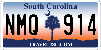 SC license plate NMQ914