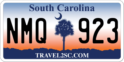 SC license plate NMQ923