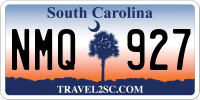 SC license plate NMQ927
