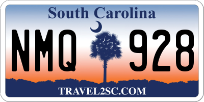 SC license plate NMQ928