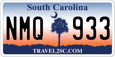 SC license plate NMQ933