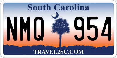 SC license plate NMQ954