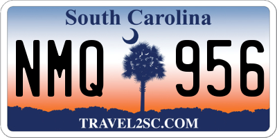 SC license plate NMQ956