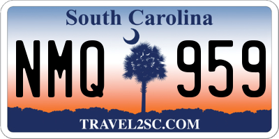 SC license plate NMQ959