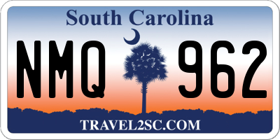 SC license plate NMQ962