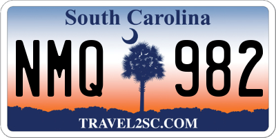 SC license plate NMQ982