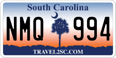 SC license plate NMQ994