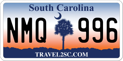 SC license plate NMQ996
