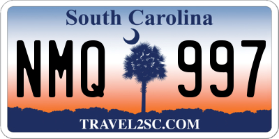 SC license plate NMQ997