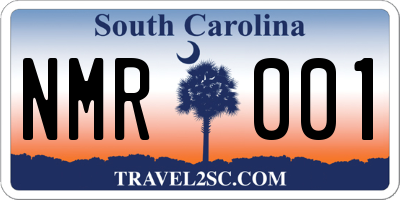 SC license plate NMR001