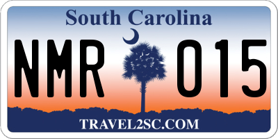SC license plate NMR015