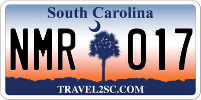 SC license plate NMR017