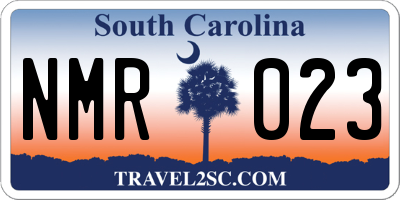 SC license plate NMR023