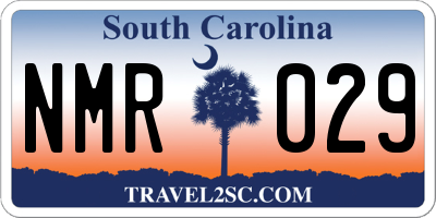 SC license plate NMR029
