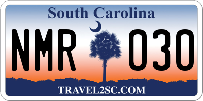 SC license plate NMR030