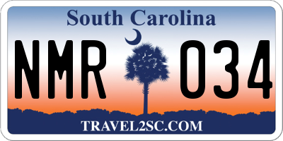 SC license plate NMR034