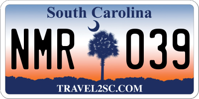 SC license plate NMR039