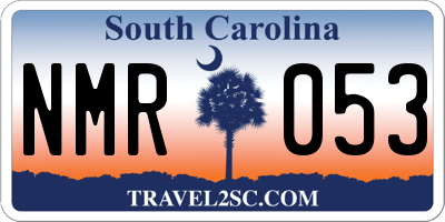 SC license plate NMR053