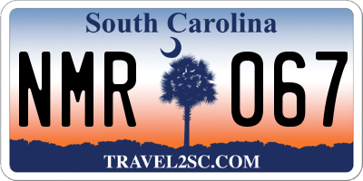 SC license plate NMR067