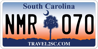 SC license plate NMR070