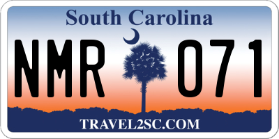 SC license plate NMR071