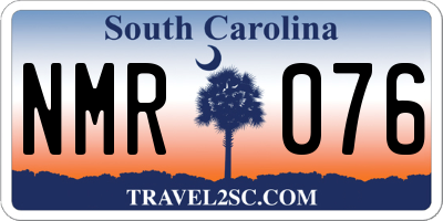 SC license plate NMR076