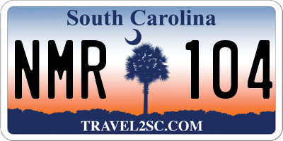SC license plate NMR104