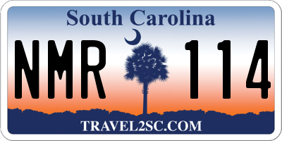 SC license plate NMR114