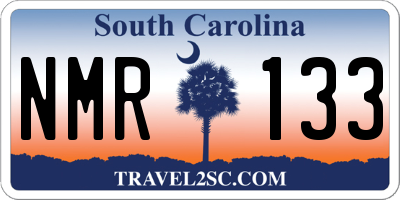 SC license plate NMR133