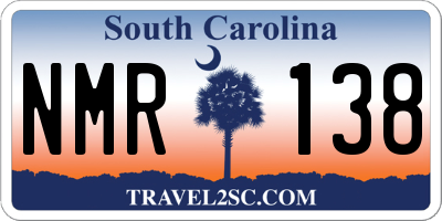 SC license plate NMR138