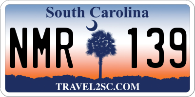 SC license plate NMR139
