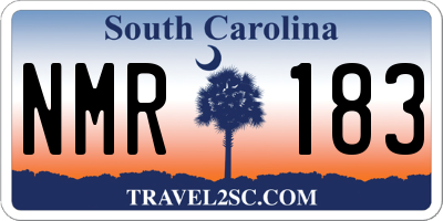 SC license plate NMR183
