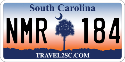 SC license plate NMR184
