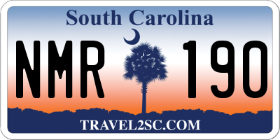 SC license plate NMR190