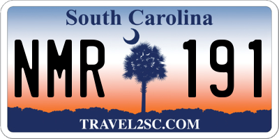 SC license plate NMR191