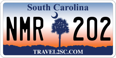 SC license plate NMR202