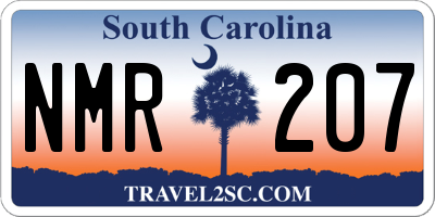 SC license plate NMR207