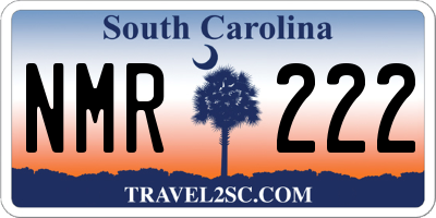 SC license plate NMR222