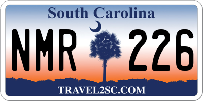 SC license plate NMR226