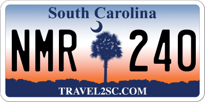 SC license plate NMR240
