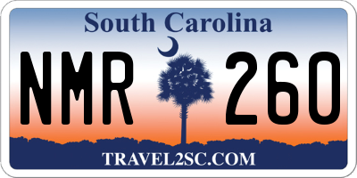 SC license plate NMR260
