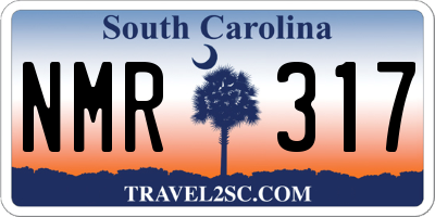 SC license plate NMR317