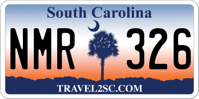 SC license plate NMR326