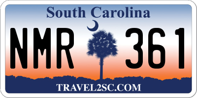 SC license plate NMR361