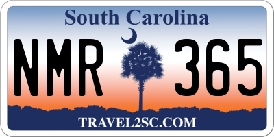 SC license plate NMR365