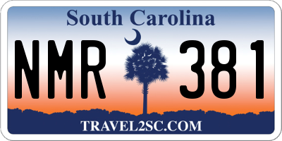 SC license plate NMR381