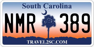 SC license plate NMR389