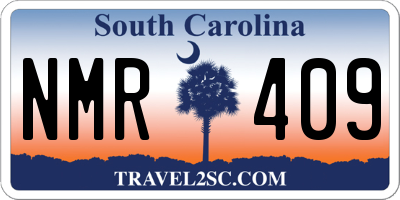SC license plate NMR409